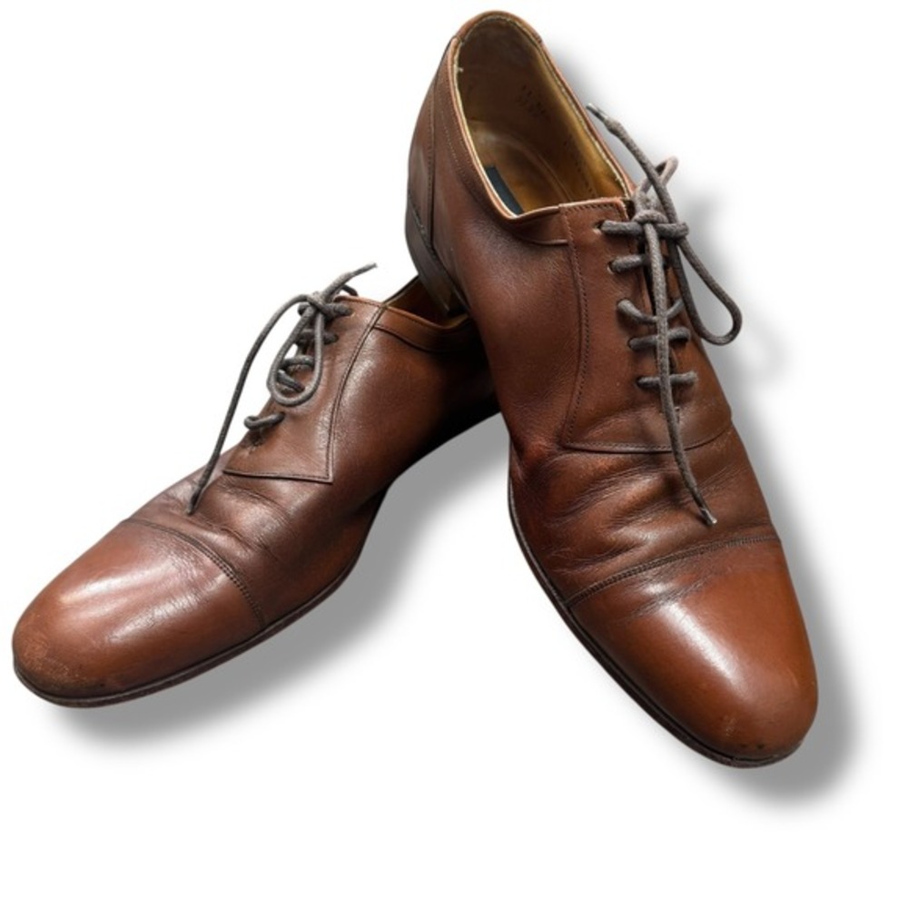 Sante Majestik 11 D/B Brown Cap Toe Oxford Dress Shoes Leather Signature